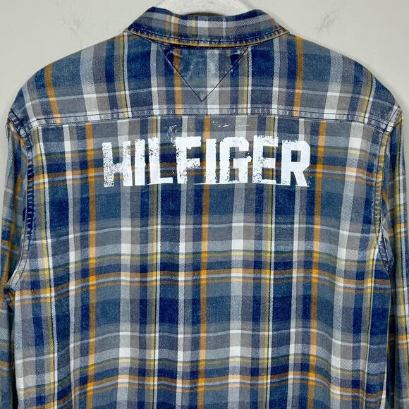 Tommy Hilfiger Plaid Flannel Shirt Size XL/20 Button Down - Picture 6 of 9